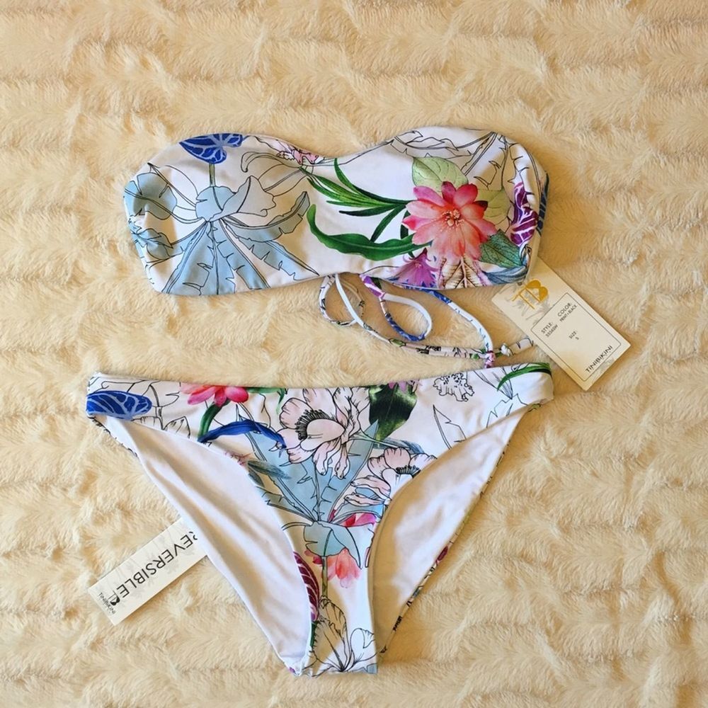 Tinibikini Reversible Bandeau Bikini Set Sz S